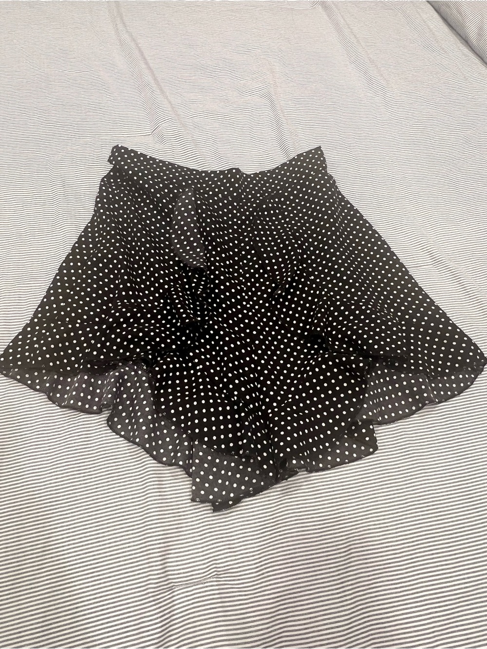 Black Polka Dot Ruffle short - Women's Stylish Layered short